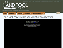 Tablet Screenshot of handtoolschool.net